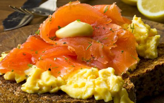 Black Mountains Smokery Scrambled Eggs and Smoked Salmon