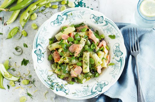 Smoked Trout and Broad Bean Salad Recipe 
