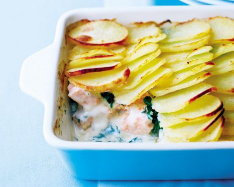 Oak Roasted Salmon and Potato Bake