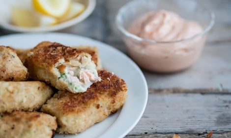 Oak Roasted Salmon and Smoked Haddock Fishcakes Recipe