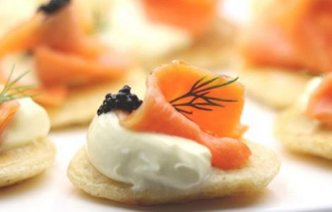 Smoked Salmon with Caviar Blini Recipe