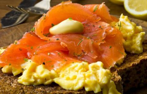 Scrambled Eggs with Smoked Salmon on Sourdough Toast Recipe