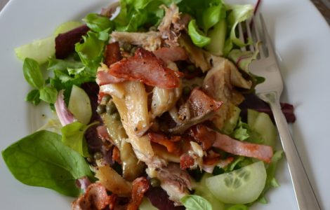 Smoked Bacon and Smoked Mackerel Salad Recipe