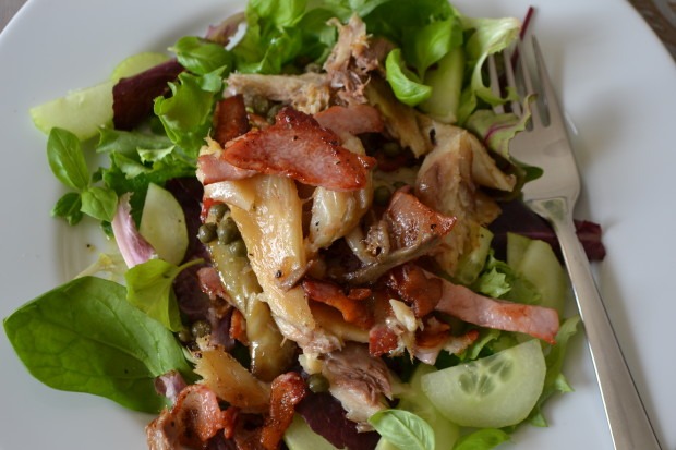 Smoked Bacon and Smoked Mackerel Salad Recipe