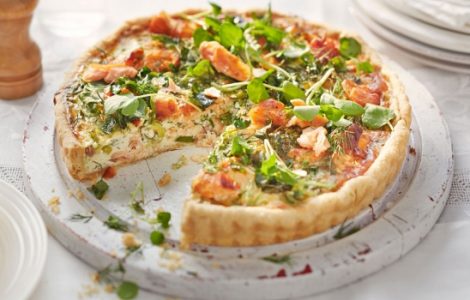 Smoked Salmon and Onion Quiche Recipe