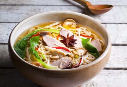 Smoked Duck and Noodle Soup Recipe