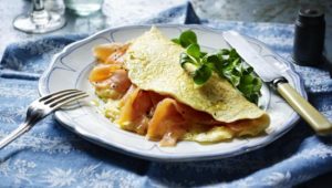 Smoked Salmon Omlette recipe