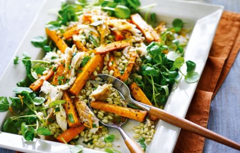 Smoked Mackerel, Roasted Carrot and Barley Salad Recipe