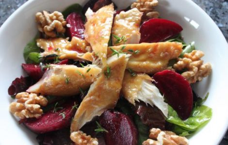 Smoked Mackerel with Roasted Beetroot Salad Recipe