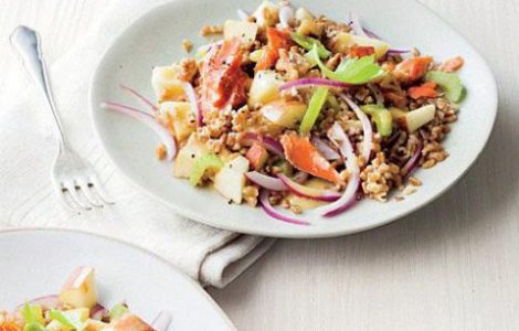 Oak Roasted Salmon and Wheat Berry Salad Recipe