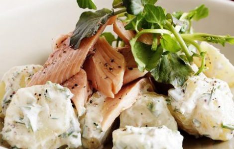 Smoked Trout with Creamy Horseradish Potato Salad Recipe