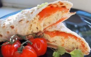 Smoked Salmon and egg wrap