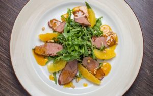 Smoked Duck and Blood Orange dressing