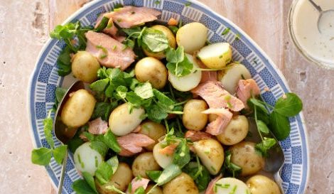 Smoked Trout Potato Salad with Lemon Aioli Recipe