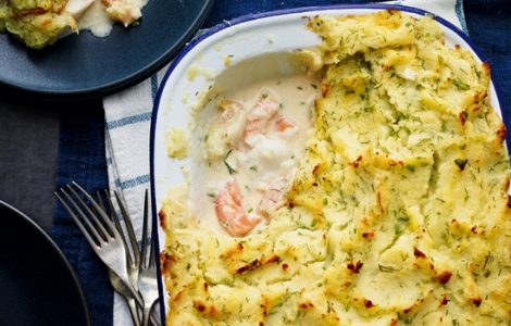 Smoked Fish Pie with Crisp Potato Topping Recipe
