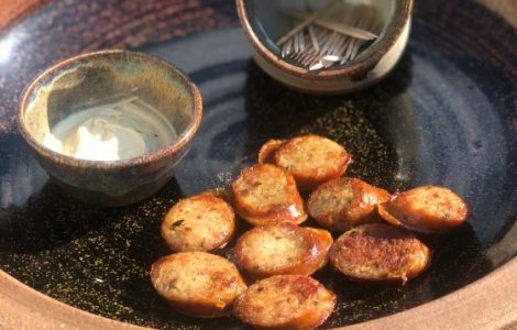 Crispy Fried Smoked Welsh Dragon Sausages Recipe