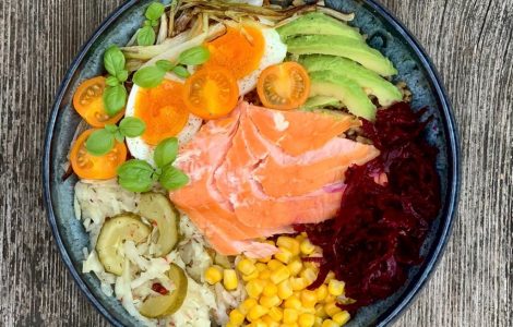 Oak Roasted Salmon Poke Bowl Recipe