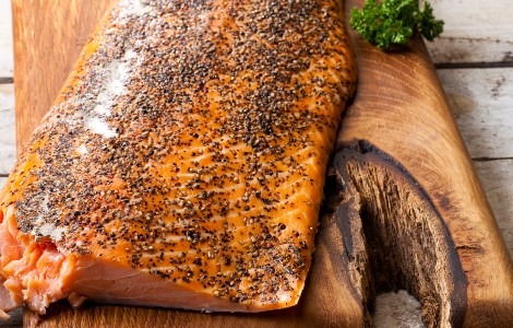 Peppered Roasted Salmon - Hot Smoked