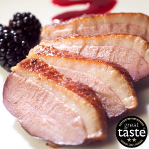Smoked Duck Sliced Blackcurrent Coulis Great Taste 2021