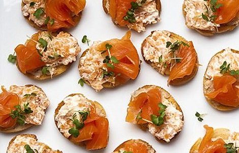 Double Salmon Canapés with Horseradish Recipe