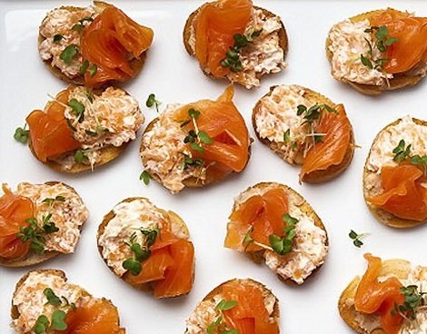 Double Salmon Canapés with Horseradish Recipe