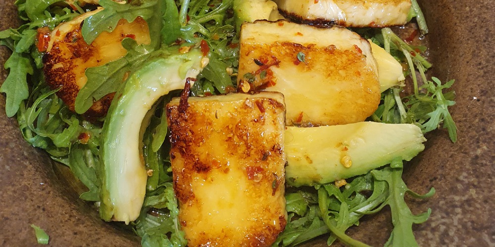 Hot Honey Halloumi with Avocado