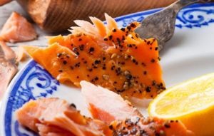 Ready to eat peppered oak roasted salmon