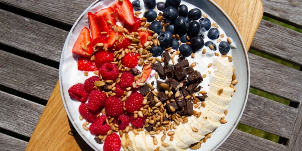 Smoked Seeds, Welsh Honey and Berries Yogurt Bowl