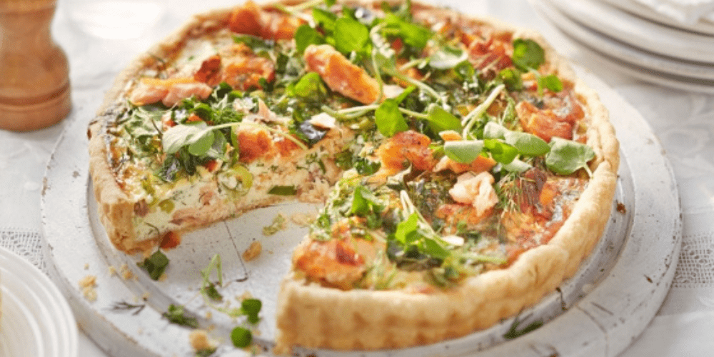 Alfresco Dining.Smoked Salmon Quiche