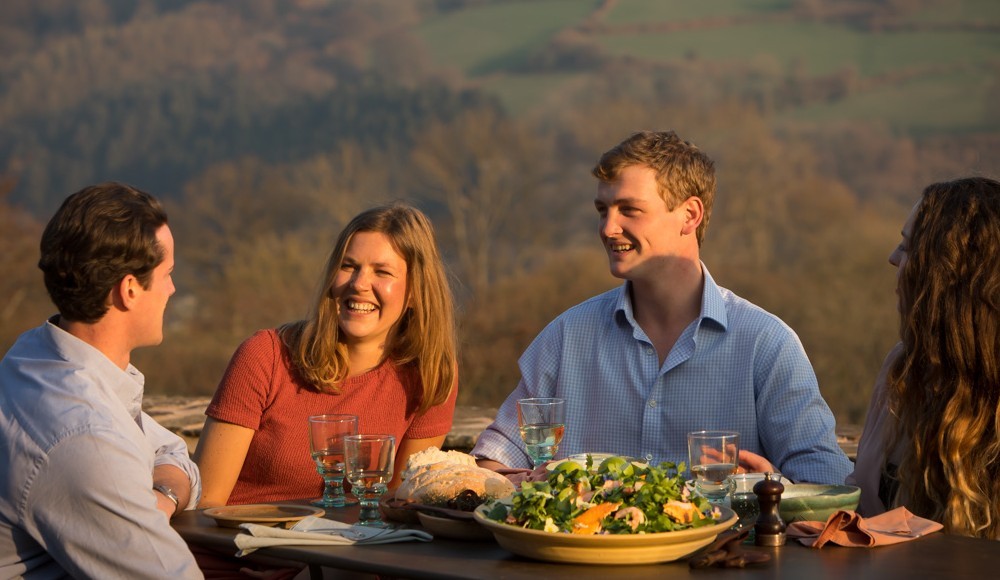 Family having dinner