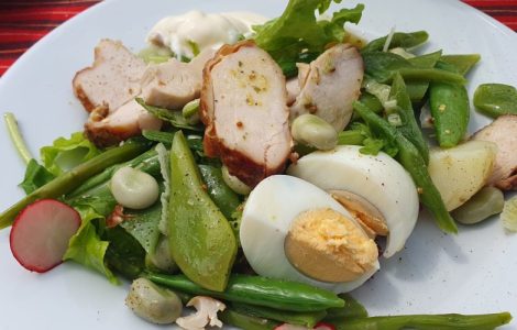 Smoked Chicken Picnic Salad With Wild Garlic Vinaigrette