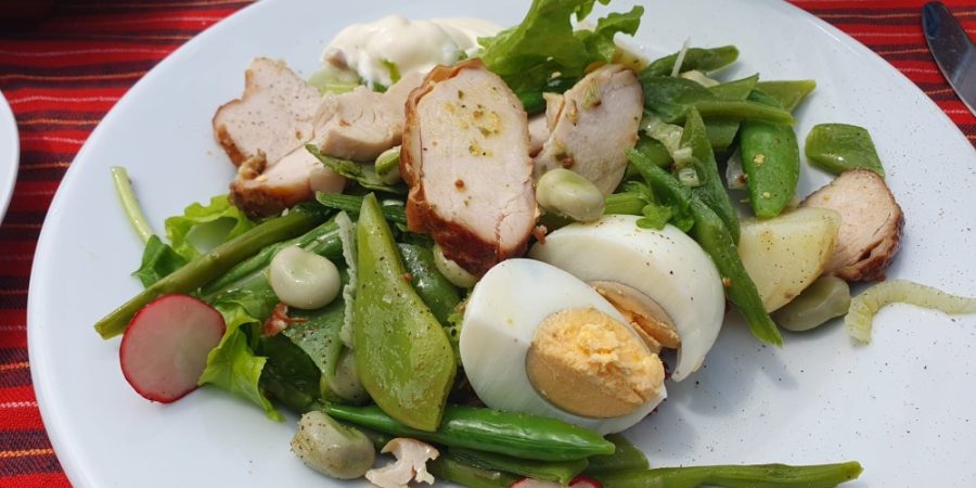 Smoked Chicken Picnic Salad With Wild Garlic Vinaigrette
