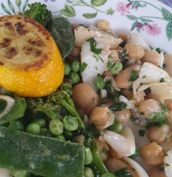 Smoked Haddock & Queen Beans with Seasonal Greens Recipe