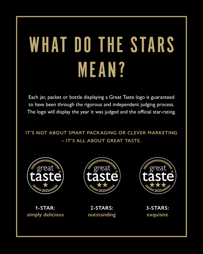 What do the Great Taste Awards Gold Stars mean?