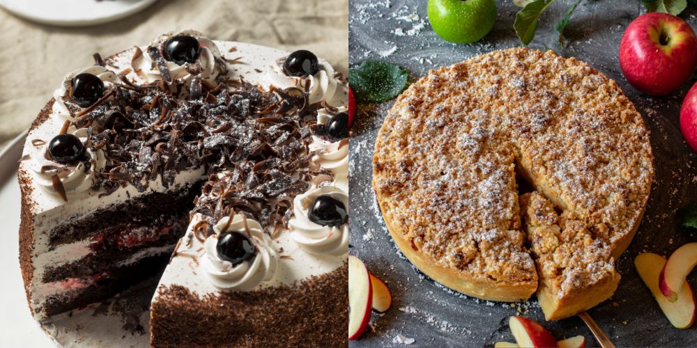 Black Forest Cake and Apple and Ginger Cake