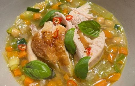 Smoked Chicken and Herb Dumpling Soup
