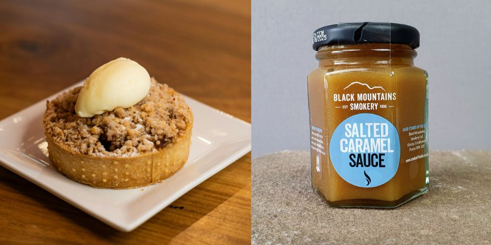 Apple Crumble with Salted Caramel